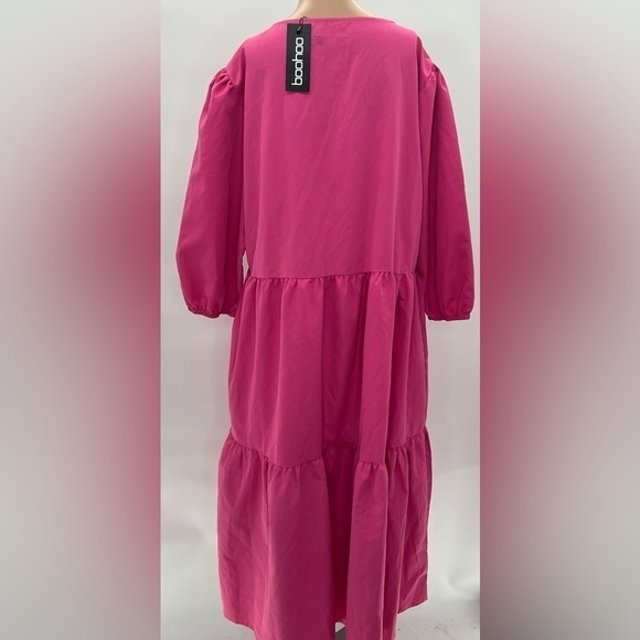 TALL POPLIN TIRED MIDI SMOCK DRESS SZ 10 NWT - Picture 9 of 10